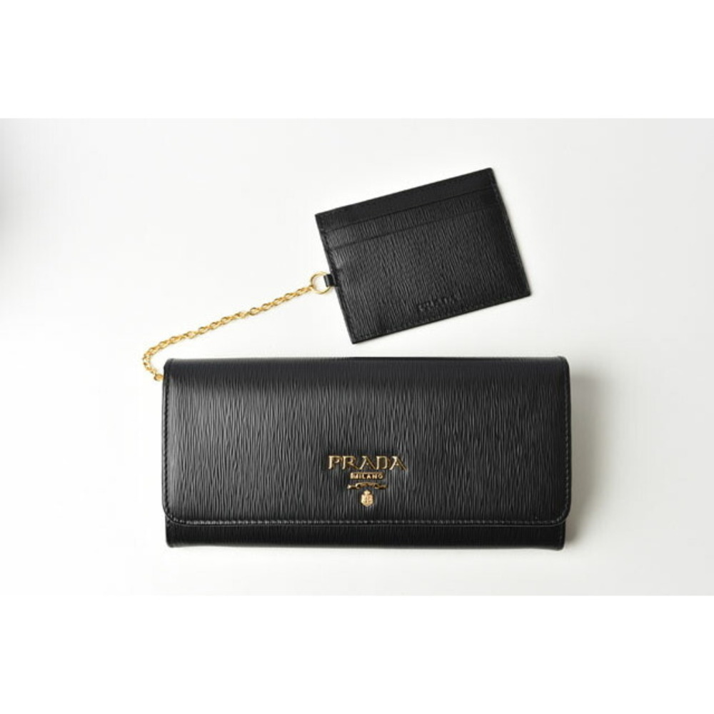 Prada Long Wallet Pass Case Saffiano Black - image 2